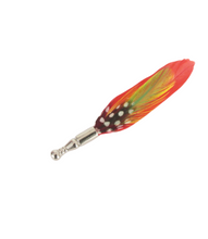 Red Spotted Feather Lapel Pin