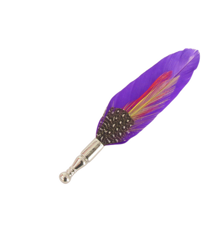 Violet Spotted Feather Lapel Pin