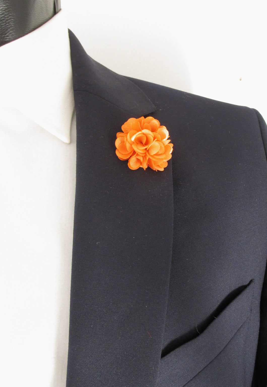 Tangerine Flower Lapel Pin