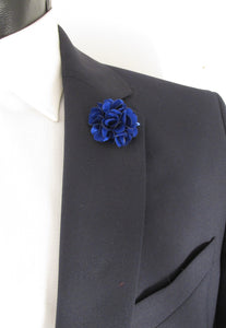 Royal Blue Flower Lapel Pin