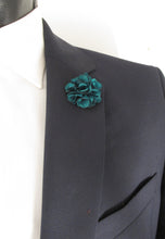 Teal Flower Lapel Pin