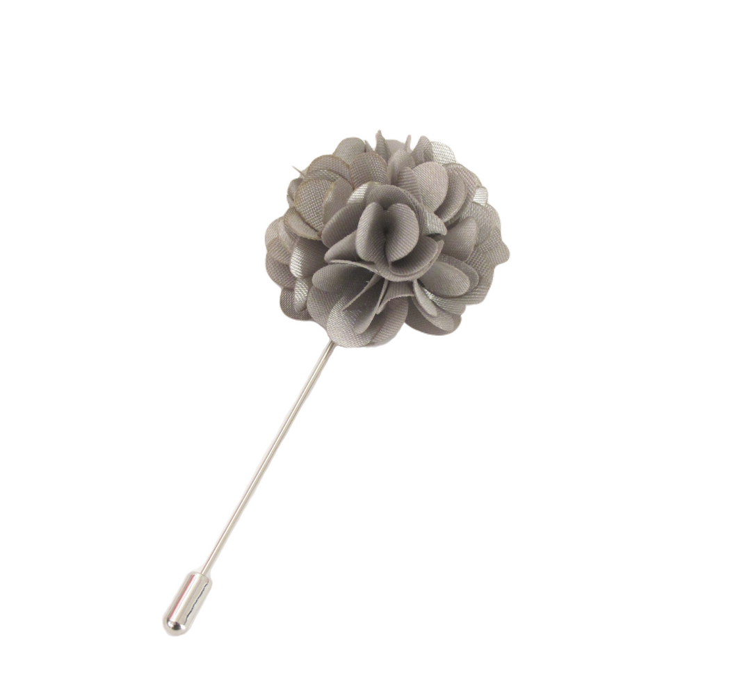 Silver Flower Lapel Pin