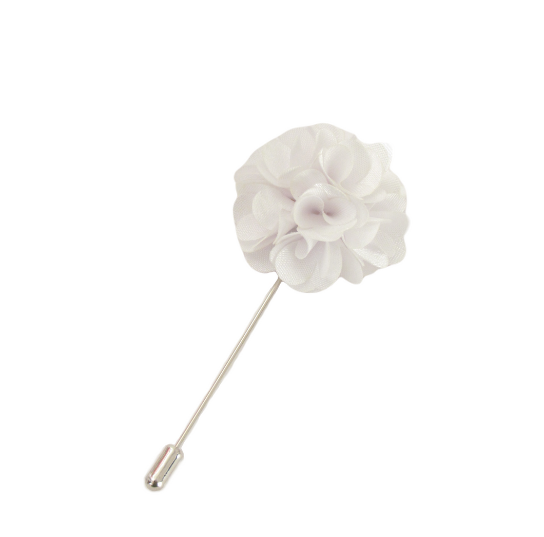 White Flower Lapel Pin