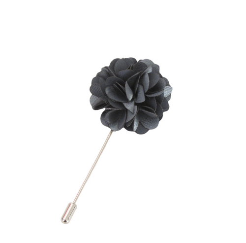 Grey Flower Lapel Pin