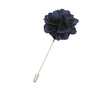 Navy Blue Flower Lapel Pin