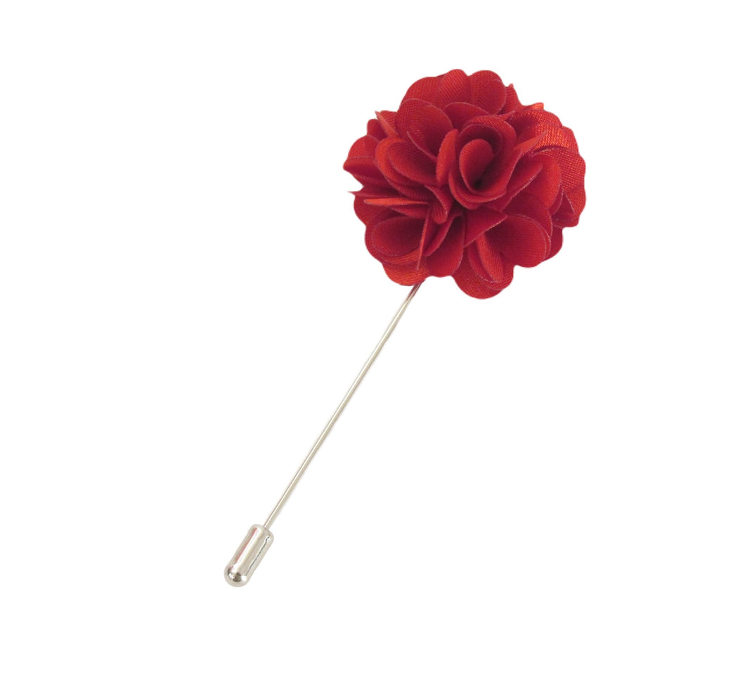 Red Flower Lapel Pin