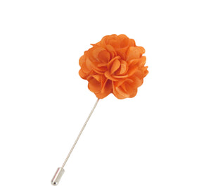 Tangerine Flower Lapel Pin