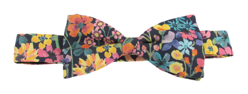 Dreams Of Summer Navy Bow Tie Made with Liberty Fabric