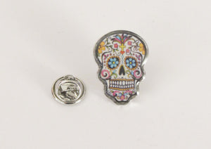 Sugar Skull Cufflinks and Lapel Pin Set by Van Buck