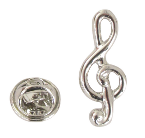 Treble Clef Music Note Lapel Pin