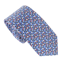 Sky Blue Pip London Silk Tie by Van Buck