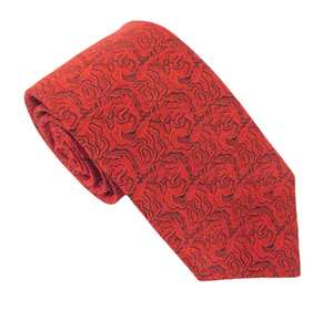 Sparkly Red Rose Tie by Van Buck