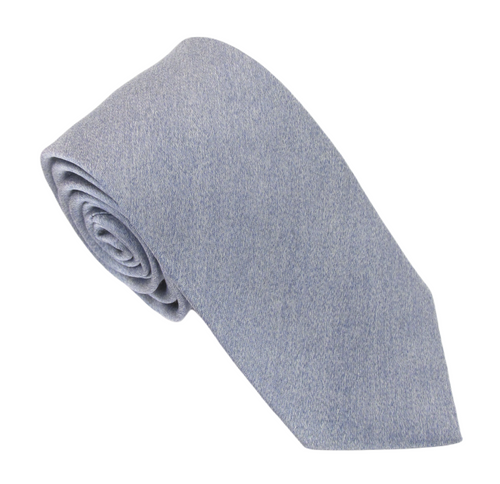 Sky Blue Soho Plain Silk Tie by Van Buck