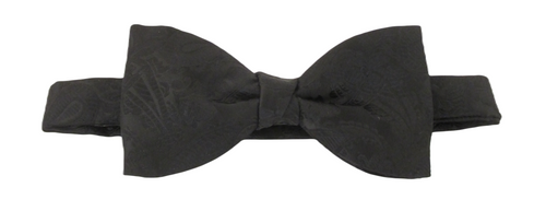 Black Paisley Bow Tie by Van Buck