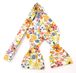 Dreams Of Summer Multi Cotton Self Tie Bow Tie Made with Liberty Fabric