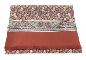 Burgundy Wine Classic Paisley Silk Scarf