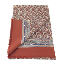 Burgundy Wine Classic Paisley Silk Scarf
