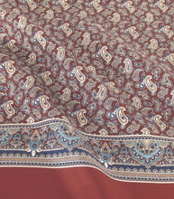 Burgundy Wine Classic Paisley Silk Scarf