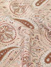 Reversible Large Wine Classic Paisley / Wine Neat Medallion Silk Scarf