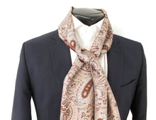 Reversible Large Wine Classic Paisley / Wine Neat Medallion Silk Scarf