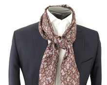 Burgundy Wine Classic Paisley Silk Scarf