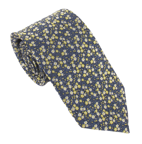 Small Neat Yellow Flowers Tie by Van Buck