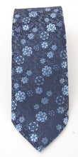 Navy & Sky Blue Flowery Vine Tie by Van Buck