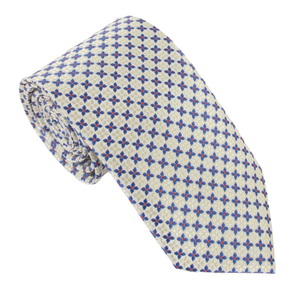 Ivory Cross Motif Tie by Van Buck