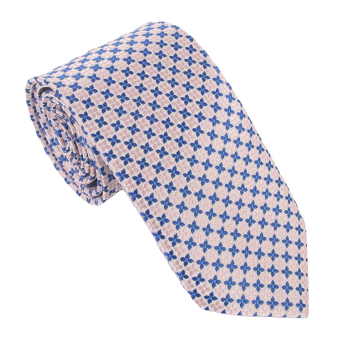 Pink Cross Motif Tie by Van Buck