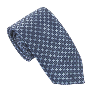 Navy Cross Motif Tie by Van Buck