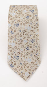 Tan Floral Vine Tie by Van Buck