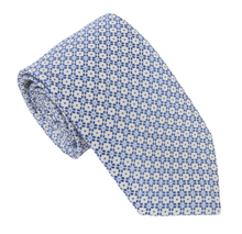 Blue Dotted Squares Tie by Van Buck