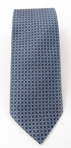 Navy Chain Link Tie by Van Buck