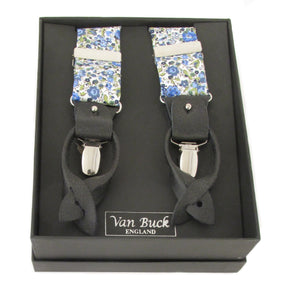 Emma & Georgina Green Trouser Braces Made with Liberty Fabric