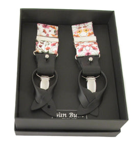 Aurora Ivory Trouser Braces Made with Liberty Fabric