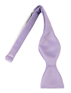 Lilac 19 Satin Self-Tied Bow Tie by Van Buck