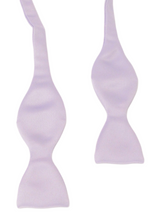 Light Lilac Satin Self-Tied Bow Tie by Van Buck