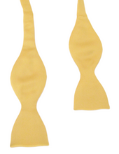 Gold 29 Satin Self-Tied Bow Tie by Van Buck