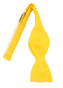 Sunflower Yellow Self-Tied Bow Tie by Van Buck