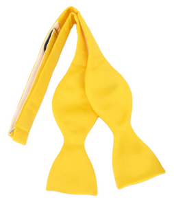 Sunflower Yellow Self-Tied Bow Tie by Van Buck