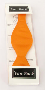 Tangerine Orange Self-Tied Bow Tie by Van Buck