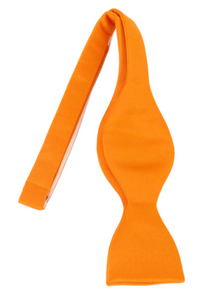 Tangerine Orange Self-Tied Bow Tie by Van Buck
