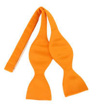 Tangerine Orange Self-Tied Bow Tie by Van Buck