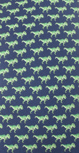 Italian Printed Silk Navy & Green T-Rex Tie