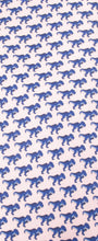 Italian Printed Silk Pink & Navy T-Rex Tie
