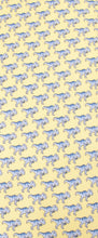 Italian Printed Silk Yellow & Blue T-Rex Tie