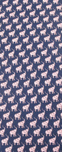 Italian Printed Silk Navy & Pink Elephant Tie