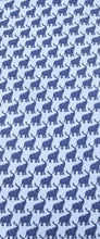 Italian Printed Silk Blue & Navy Elephant Tie