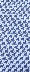 Italian Printed Silk Blue & Navy Elephant Tie