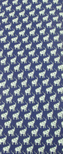Italian Printed Silk Navy & Green Elephant Tie